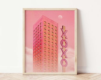 Retro reseaffisch, retroskylttryck, resefotokonst, fotokollagekonst, surrealismkonst, retroväggkonst, digitaltryck, utskrivbar konst