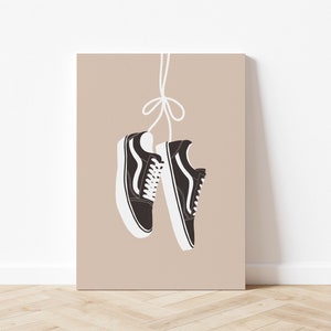 Vans Sneaker Art Print, Vans Poster, Shoe Lover Wall Art, Trendy Wall Art