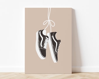 Sneakers Black Vans Drawing 108 Black Vans Shoes Stock Vectors And