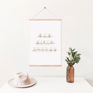 Bad Bitch Energy Art Print, Empowerment Art, Minimalist Quote Art, Modern Wall Art, Inspirational Wall Art, Feminist Art Print image 2