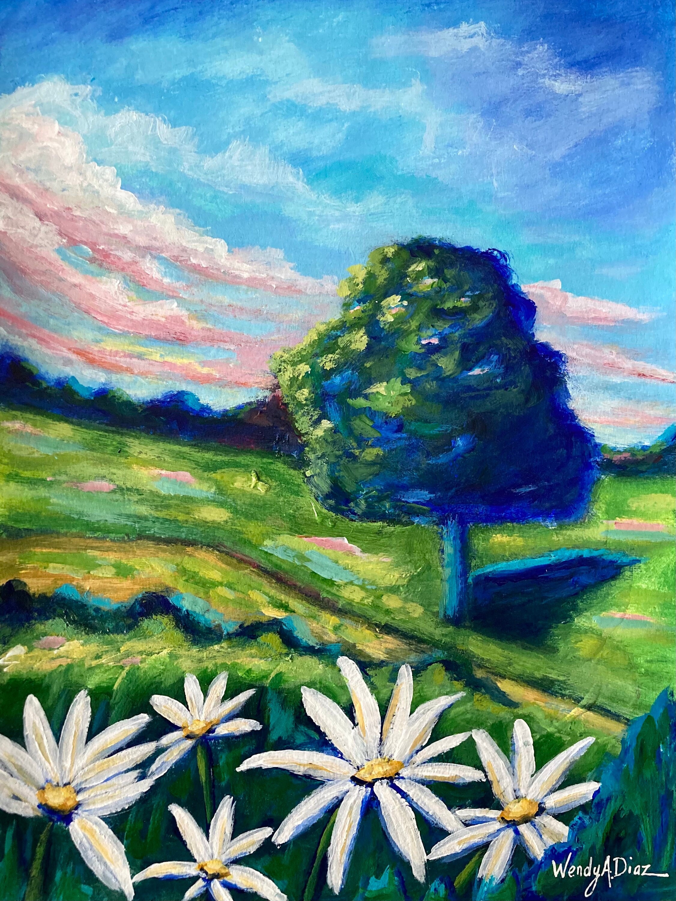 Daisy Paintings Abstract