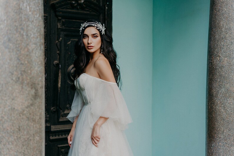 Wedding Headband Jewelry Set Crystal Bridal Tiara Etsy