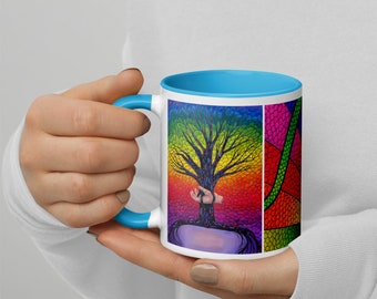 Mug - Featuring "Rainbow Tree in the Hand + Rainbow View"