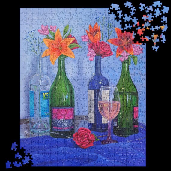 ジグソーパズル - 「Razzy Apple Wine Still Life」（ブリトニー