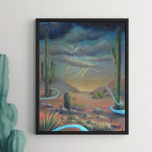 A Stormy Sky - Original Oil Painting by Artist Brittney Rice - 11&quot;×14&quot;