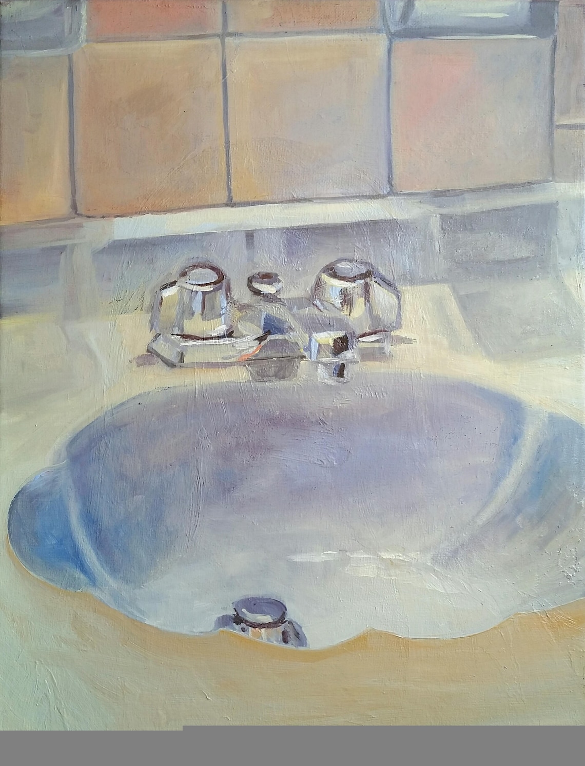 Sink Painting Bathroom Artwork Original Oil Painting Etsy