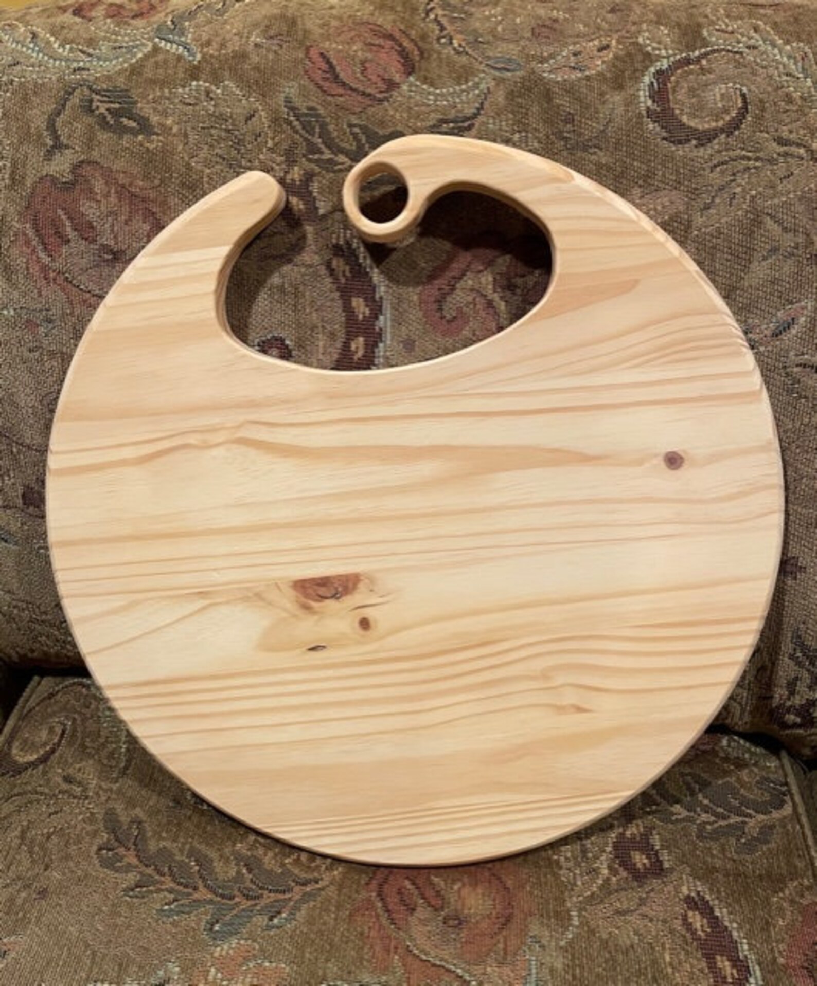 Round wood serving tray charcuterie board Etsy