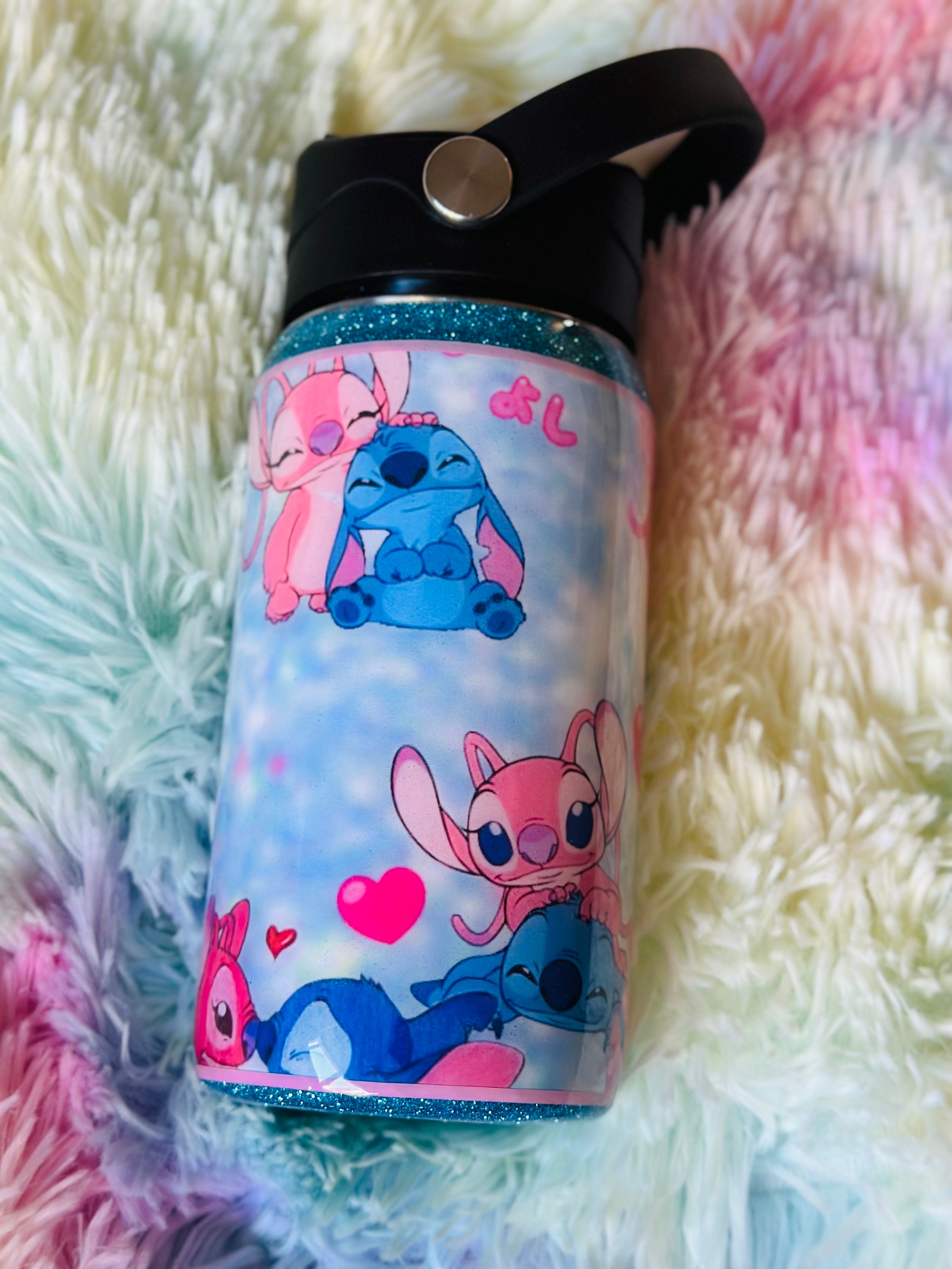 Hawaii Lilo Stitch Angel Disney Graphic Cartoon 32oz Water Tracker