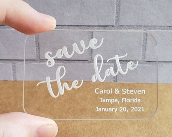 Save the Date - Custom Laser Etched Acrylic