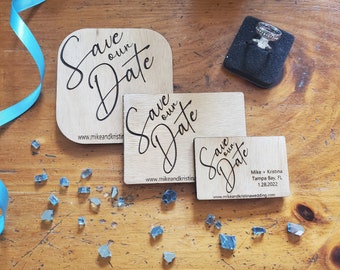 Save the Date - Custom Wooden Laser Etched