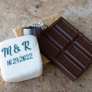 Color Printed Marshmallows | Personalized Smore Favors |Wedding Favors for Guests