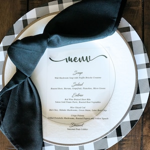 Menus événementiels en acrylique