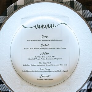 Acrylic Event Menus image 4