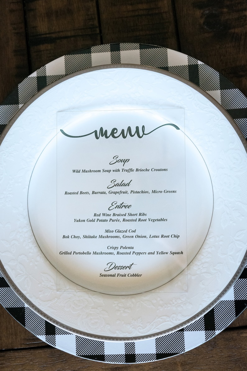 Acrylic Event Menus image 4