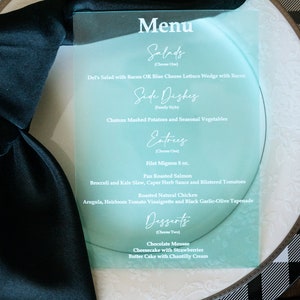 Acrylic Event Menus image 8