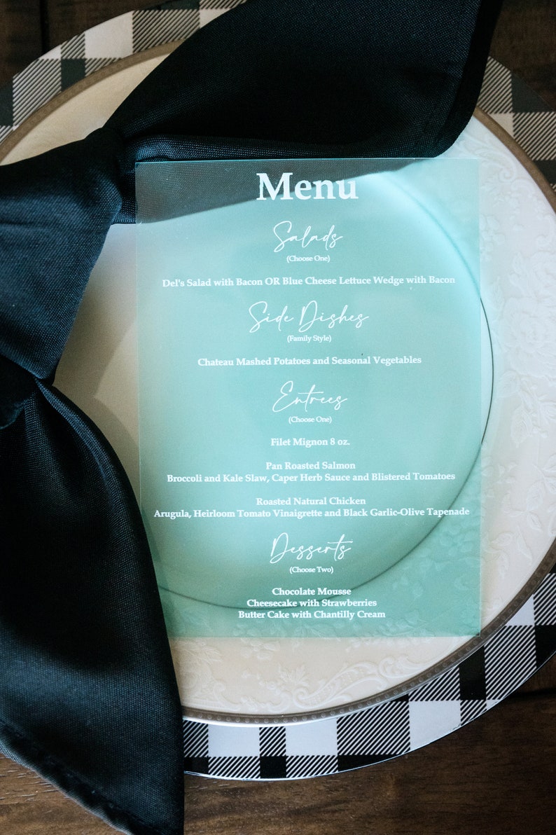 Acrylic Event Menus image 8