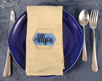 Wedding Place Cards | Event Seating Chart | Acrylic Hexagon Name Cards