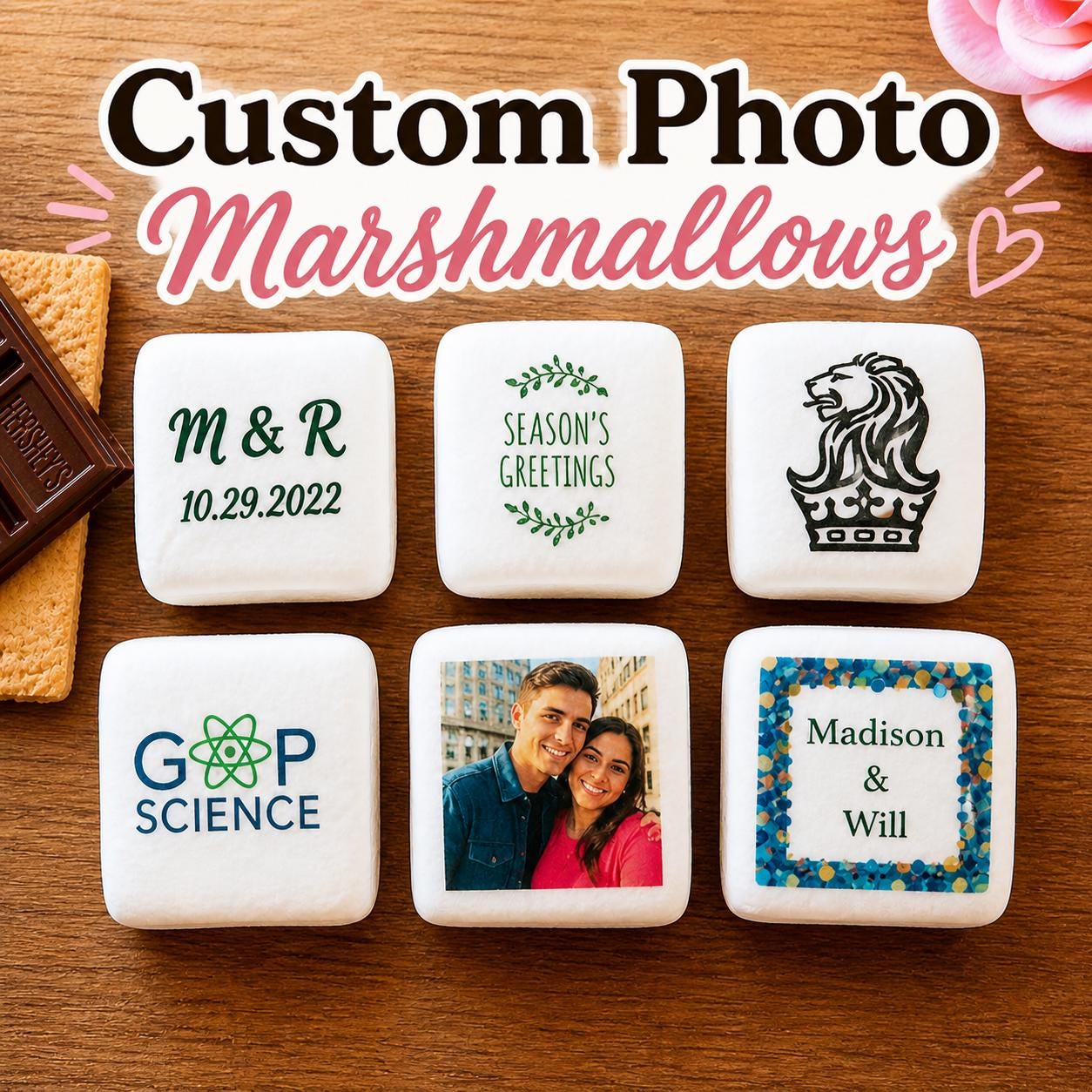 Personalized Jumbo Marshmallows Personalized Jumbo Marshmallows