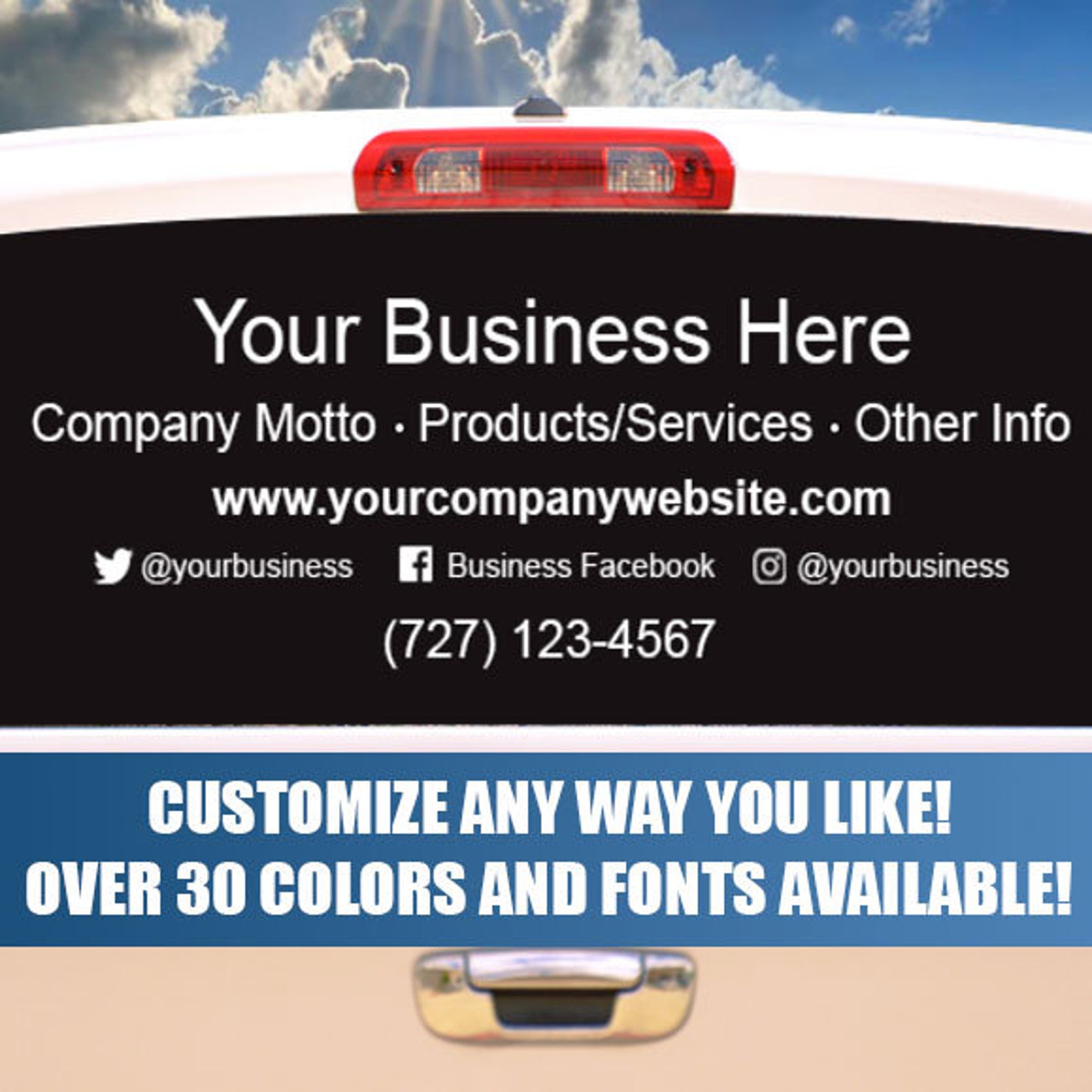 Custom Car Decals Business Decals for Cars and Windows Etsy