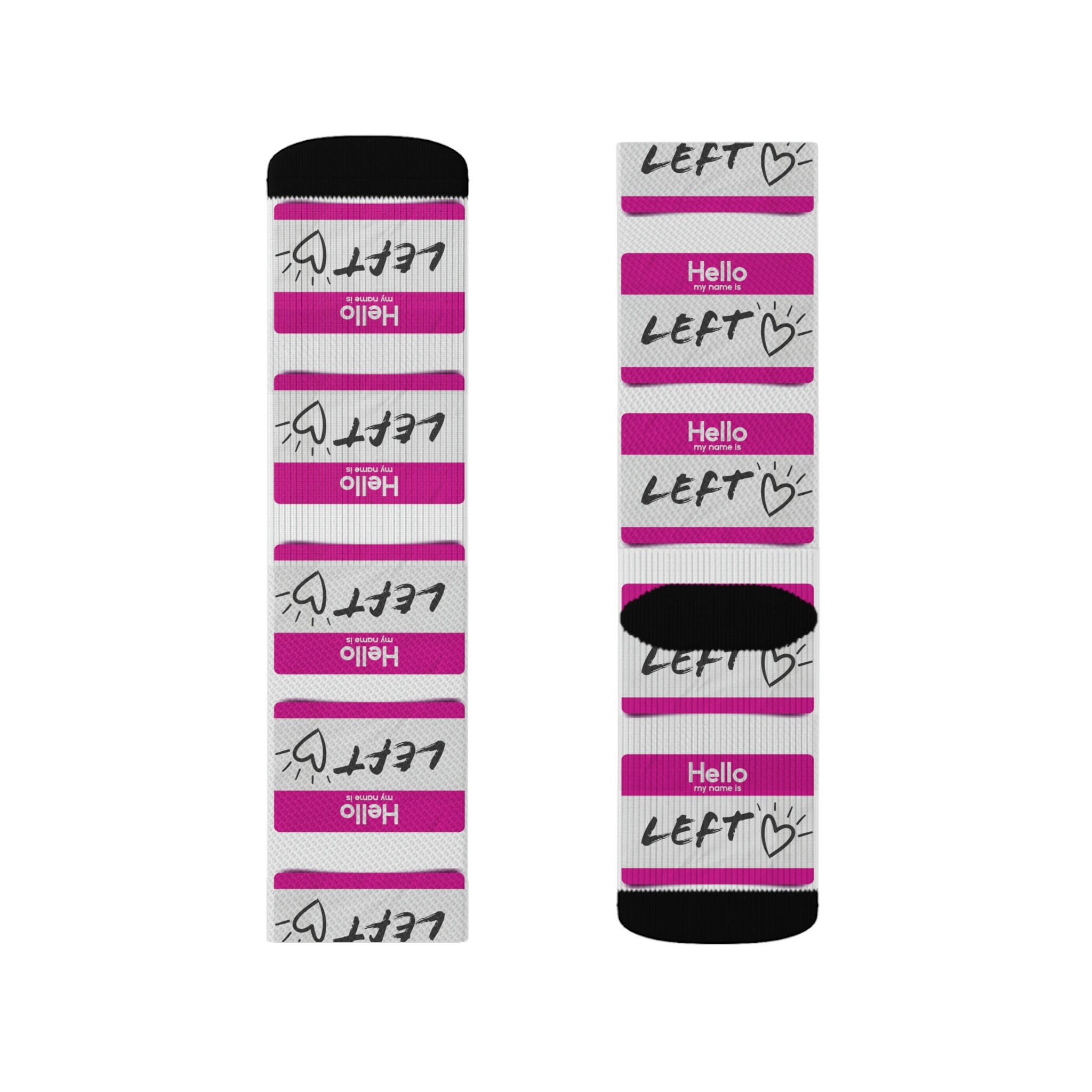 Socks Left and Right Crew Socks Trendy Helpful Socks Gift for Etsy