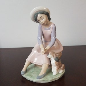 Porcelain half doll pin cushion top Woman with Georgian hairstyle and lovely high quality hat Marked 'Foreign' Hand painted