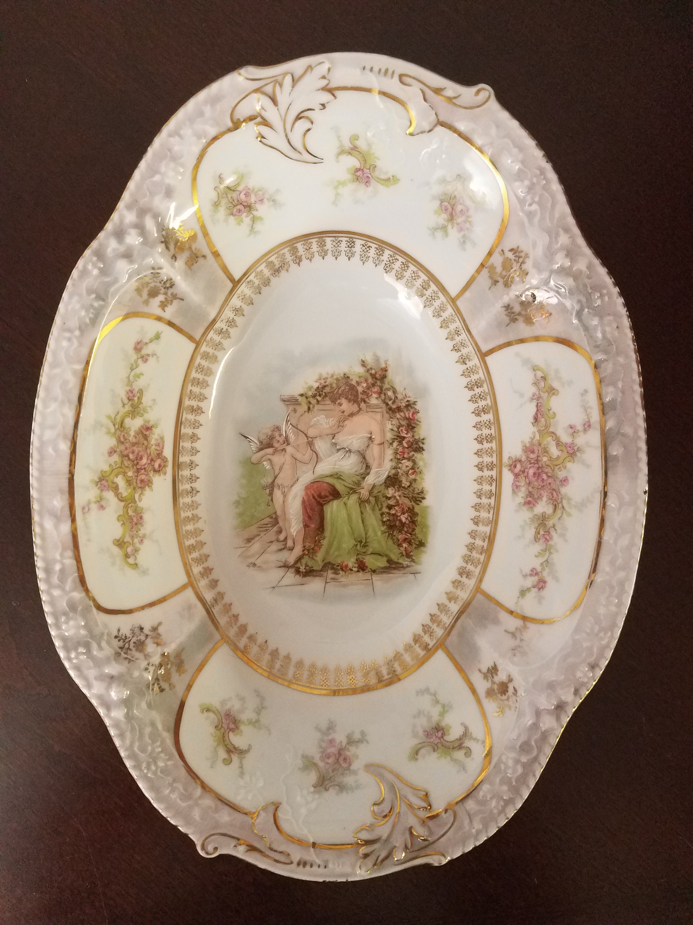Z. S. & Co Bavaria 1880-1918 Porcelain Bowl With an Image of Cupid Aiming  an Arrow at a Young Woman's Heart Zeh Scherzer - Etsy