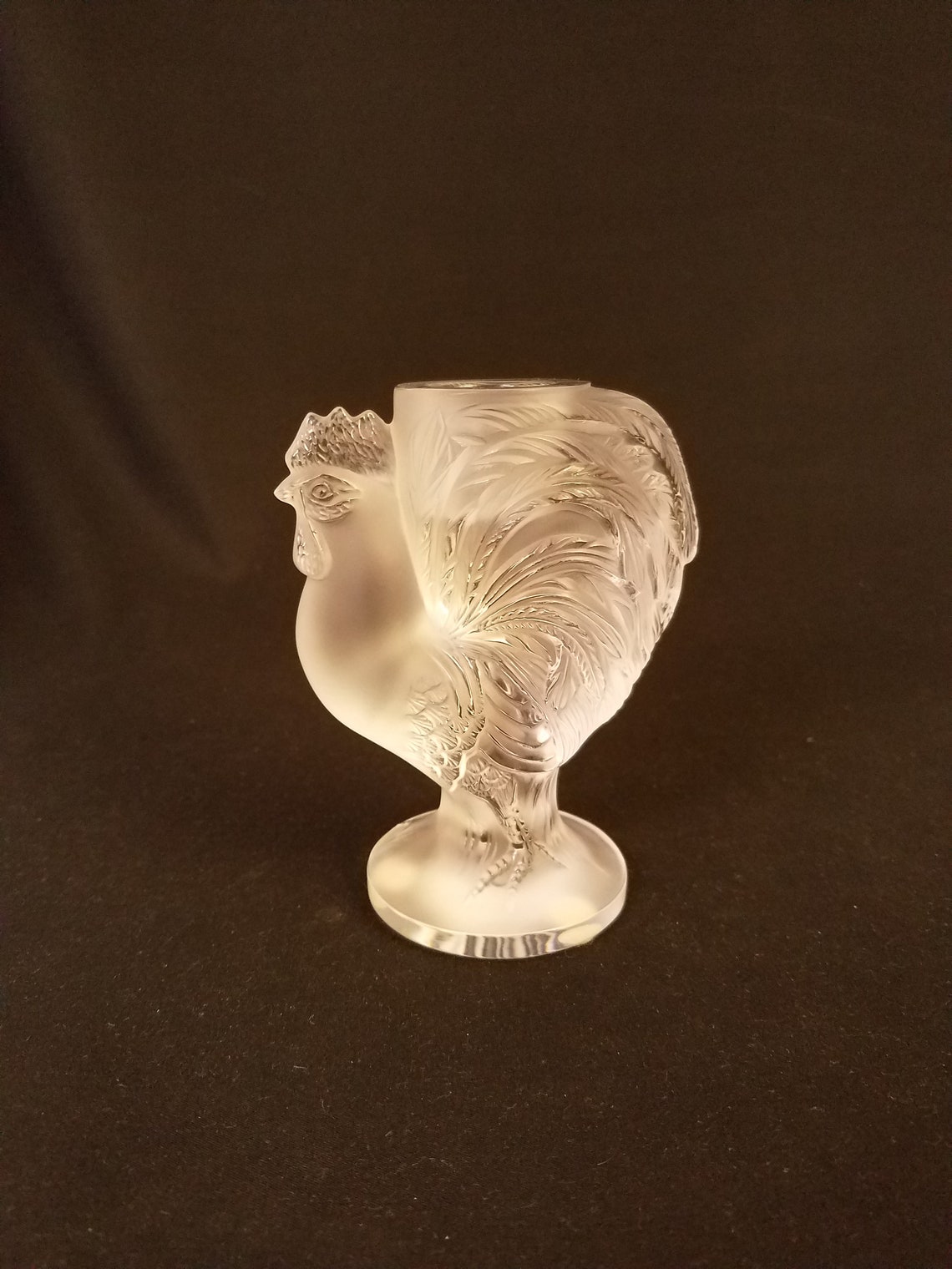 Lalique Glass Candle Holder in the Form of a Rooster Etsy