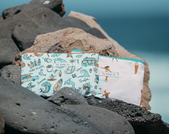 Pochette déperlante Surf Doodle