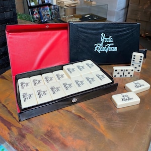 Personalized Double 6 Dominoes in Vinyl Case