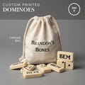Personalized Professional Club Double Six Dominoes Set – Custom Canvas Bag