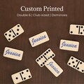 Personalized Ivory Club Size Double Six Dominoes