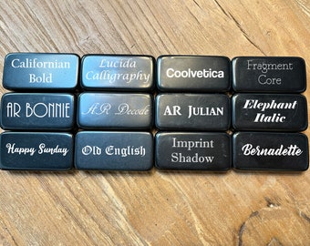 Personalized Double Six Black Dominoes Only (Without case)