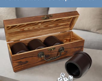 Personalized Dice Cup & Box Set