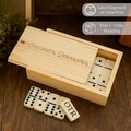 Personalized Double 6 Dominoes in Wooden Case