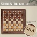 Personalized Wooden Checker Set - 12 in.