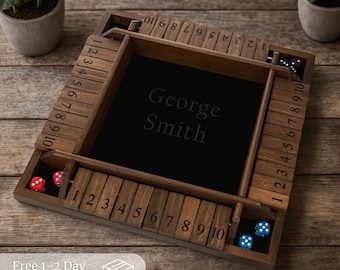 Personalized Large 4-Player Shut the Box Game