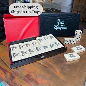 Personalized Double 6 Dominoes in Vinyl Case