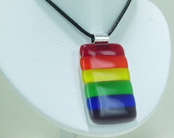 Rainbow Glass Necklace