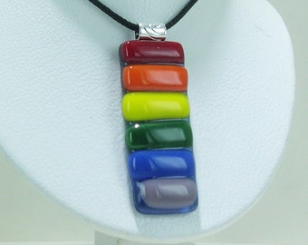 Rainbow Glass Necklace