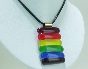 Rainbow Glass Necklace