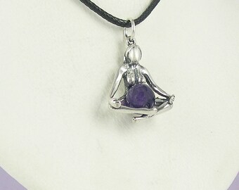 Meditation Yoga Pendant with Gemstone