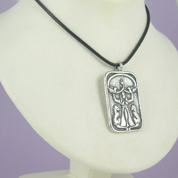 Lady of the Beasts Pendant-Sterling Silver