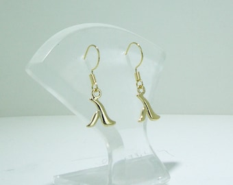 Brincos Lambda - Banhados a Ouro 14K