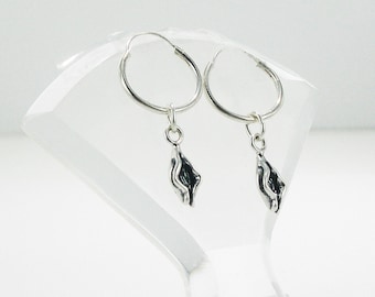 Lesbian Charm Hoop Earrings