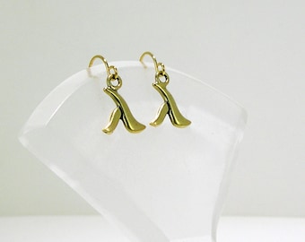 Lambda Earrings- Bronze