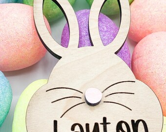 Personalized engraved easter basket tag