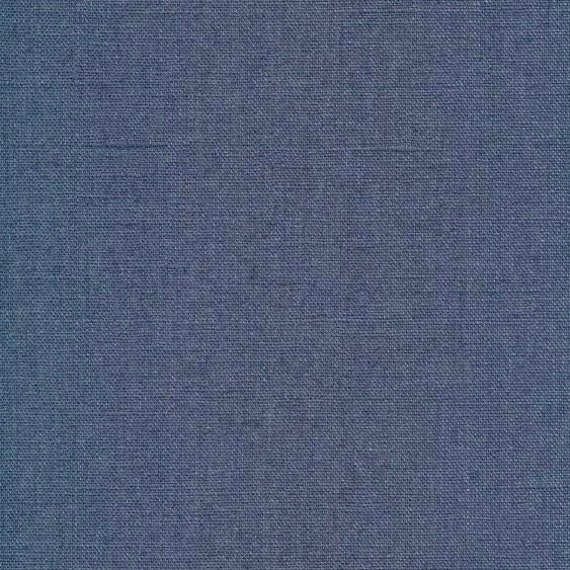 Lin Enduit Bleu Couleur Jean's, Vendu A La Coupe Par Multiples de 25cm | x150cm