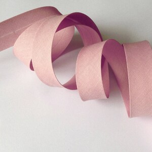 Plain rosewood-colored cotton bias binding, 20mm folded bias binding for sewing, sold by the meter