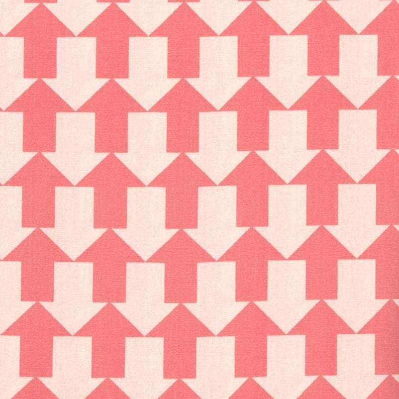 Pink coral pattern oilcloth arrows cut for Translated available making tabl Great interest