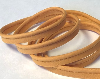 10 meters of mustard yellow ocher piping in plain cotton, protruding by 2mm Ø and 10mm wide